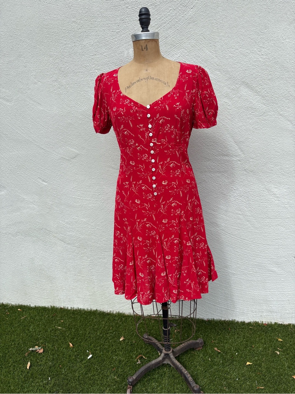 Ralph Lauren Red Floral Button-Front Women’s Dress